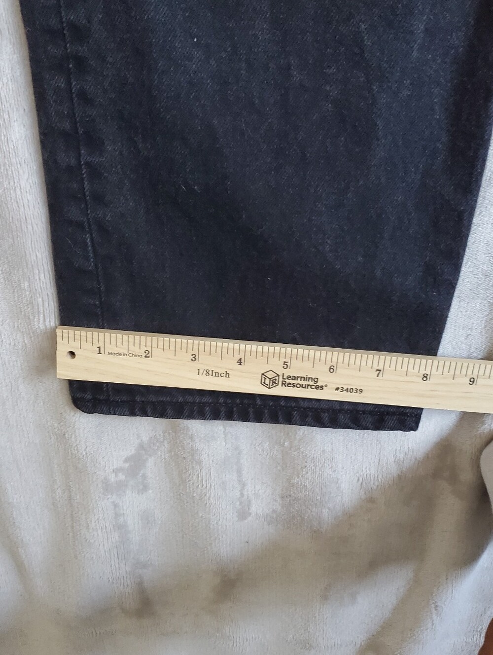 J.Crew Jeans Mens 34x36 Black Classic Straight Leg Dark Wash Denim 100% Cotton - Picture 15 of 15